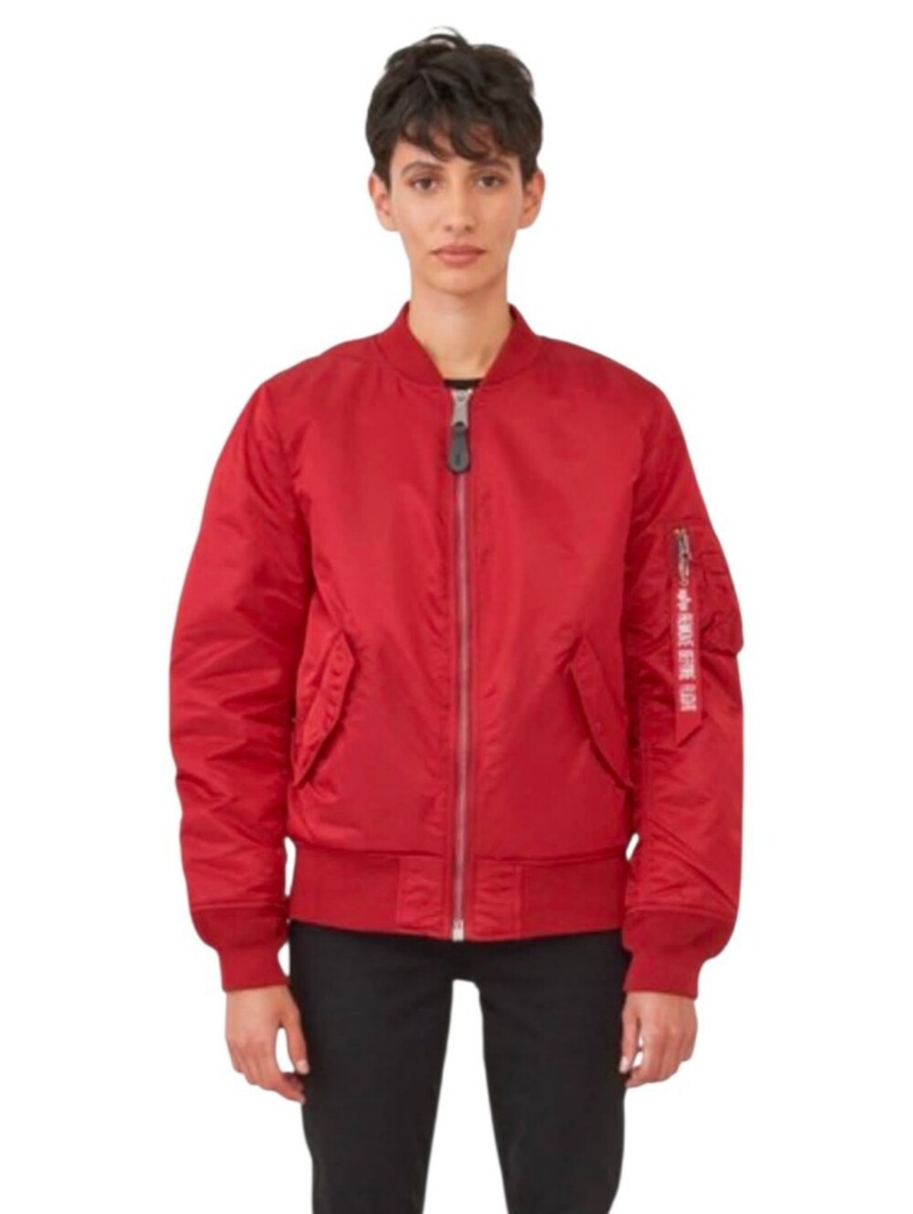 Alpha Industries EUC Womens MA-1 Flight Jacket Reversible Red Size XS